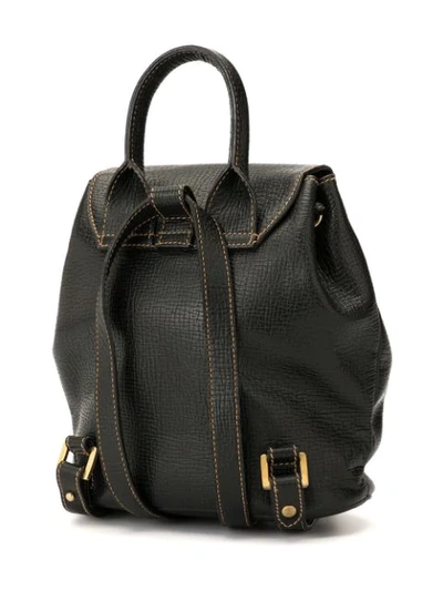 Pre-owned Loewe Grained Leather Backpack In Black