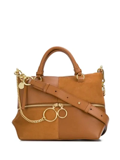 Shop See By Chloé Patchwork Tote In Brown