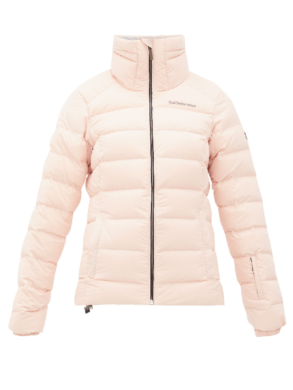 light pink ski jacket