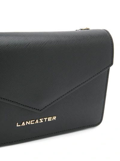 Shop Lancaster Foldover Shoulder Bag In Black