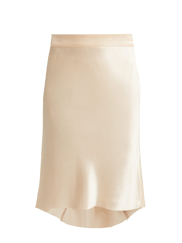 silk satin slip skirt