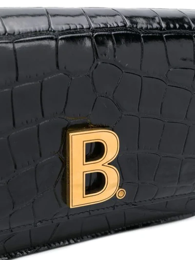 Shop Balenciaga B Crossbody Bag In Black