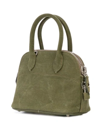 Shop Readymade Contrast Logo Tote In Green