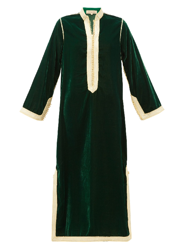 green velvet tunic dress