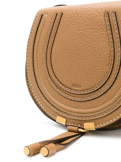 Shop Chloé Mini Marcie Shoulder Bag In Brown