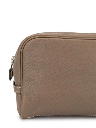 Pre-owned Hermes  Trousse Victoria Pm Cosmetic Bag In Brown