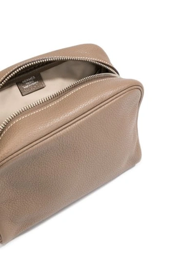 Pre-owned Hermes  Trousse Victoria Pm Cosmetic Bag In Brown
