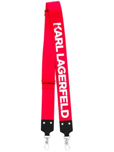 Shop Karl Lagerfeld K/wide Bag Strap In Red