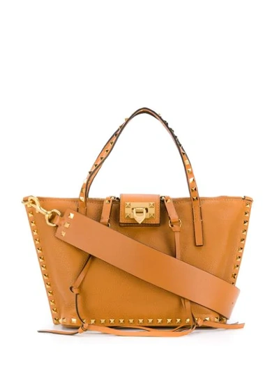 Shop Valentino Kleine 'rockstud Hype' Handtasche In Brown