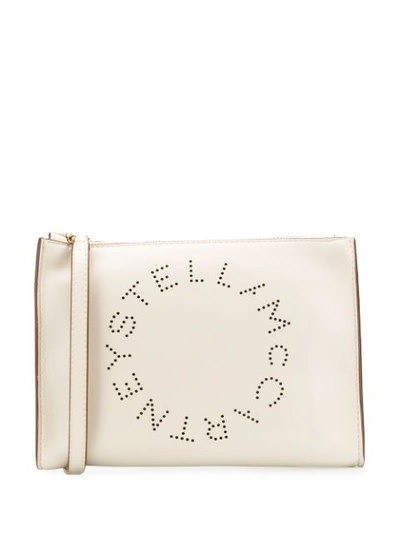 STELLA PERFORATED-LOGO CLUTCH