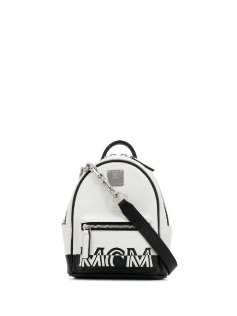 mcm mini backpack white