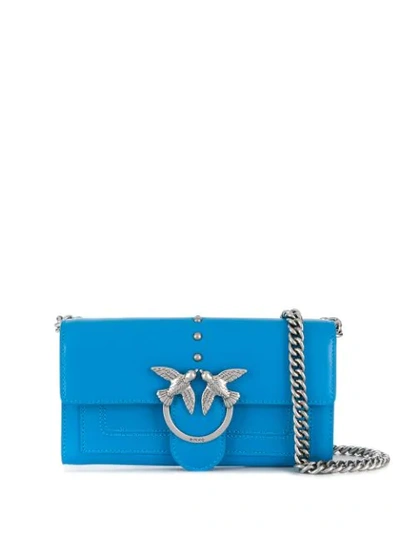 Shop Pinko Cable Chain Cross Body Bag In Blue