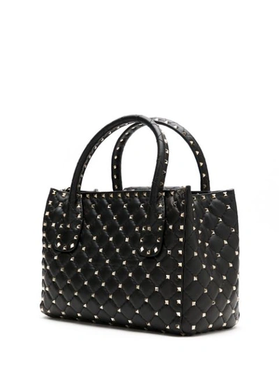 Shop Valentino Rockstud Tote Bag In Black