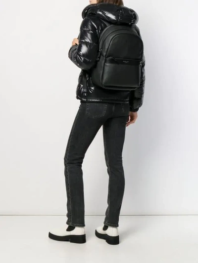 Shop Michael Michael Kors Logo Print Backpack In Black