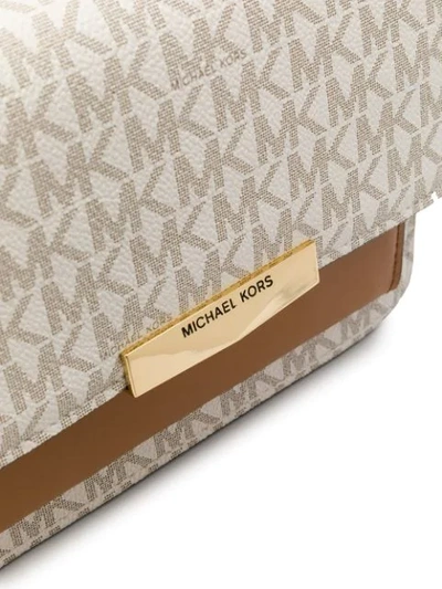 Shop Michael Michael Kors Monogram Crossbody Bag - Neutrals