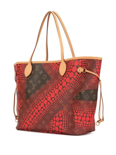 Pre-owned Louis Vuitton  Neverfull Mm Tote In Red