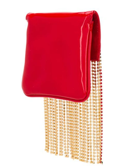 Shop Gcds Mini Rhinestone Cross Body Bag In Red
