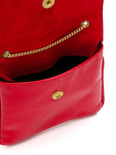 Shop Gcds Mini Rhinestone Cross Body Bag In Red