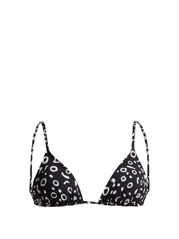 black and white triangle bikini