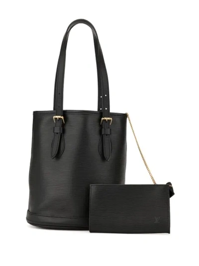 Pre-owned Louis Vuitton Bucket Pm Tote In Black