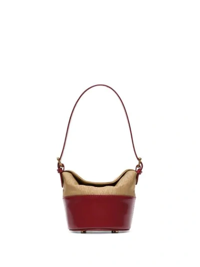 Shop By Far Jamie Two-tone Mini Bag In Red