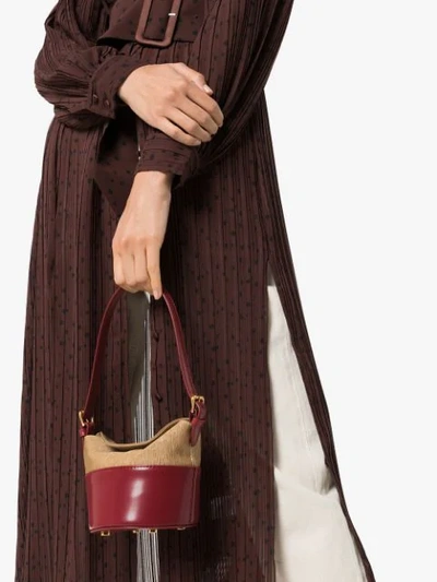 Shop By Far Jamie Two-tone Mini Bag In Red