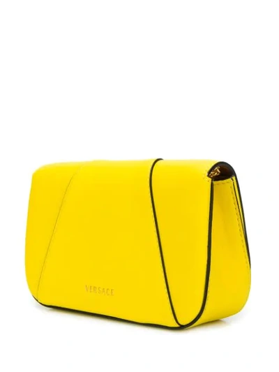 Shop Versace Virtus Crossbody Bag In Yellow