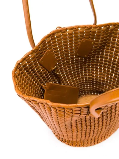 Shop Bottega Veneta Medium Basket Tote In Brown