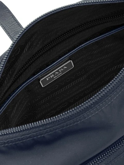 Shop Prada Fabric Shoulder Bag In Black