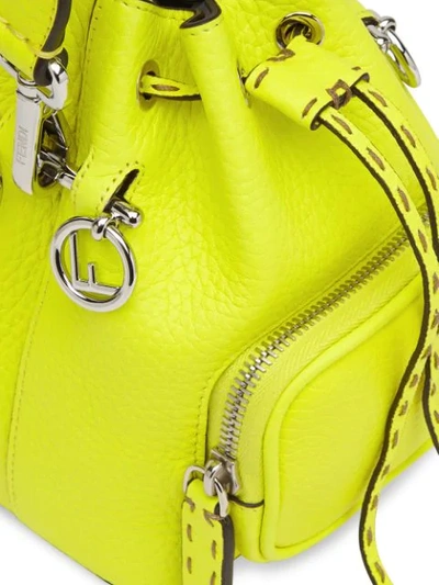 Shop Fendi Mini Mon Tresor Bucket Bag In Yellow