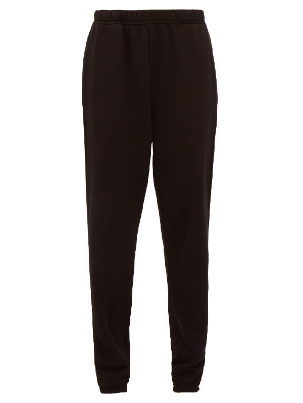 black cotton track pants