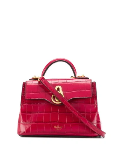 Shop Mulberry Micro Seaton Tote Bag In Red