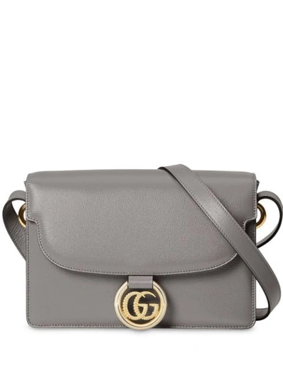 Shop Gucci Double G Shoulder Bag - Grau In Grey