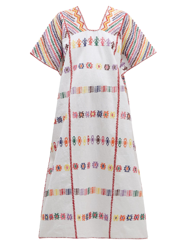 embroidered cotton kaftan