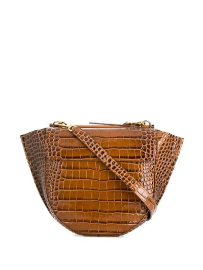 Shop Wandler Medium Hortensia Shoulder Bag In Brown