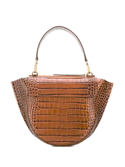 Shop Wandler Medium Hortensia Shoulder Bag In Brown