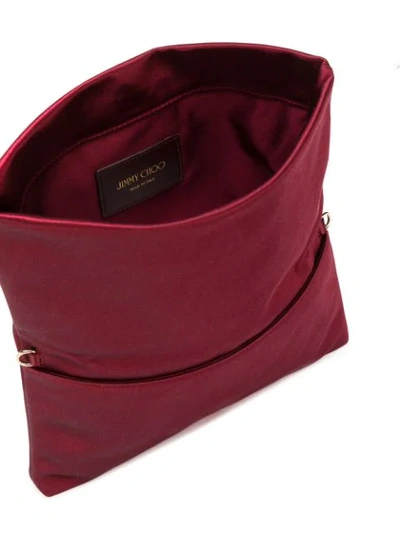 Shop Jimmy Choo Titania Clutch Bag In Red