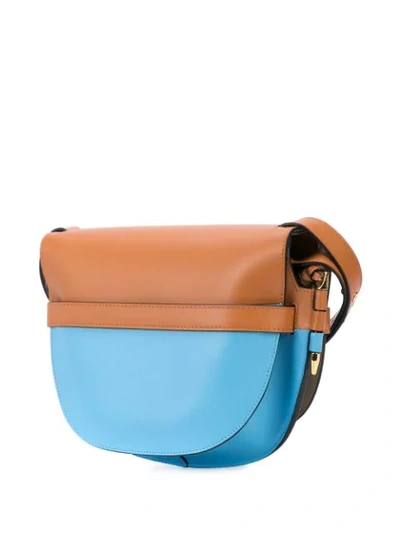 Shop Loewe Gate Two-tone Shoulder Bag In Brown