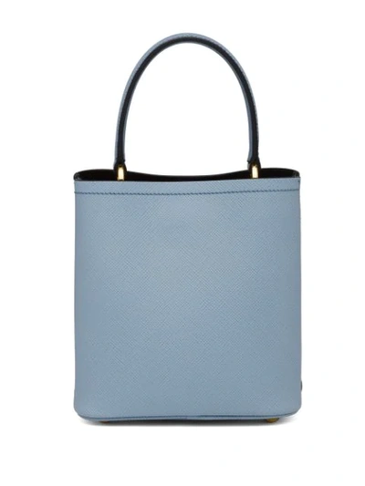 Shop Prada Double Bucket Bag - Blue