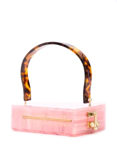 Shop Edie Parker Heartly Heart-shaped Clutch Bag In Pink