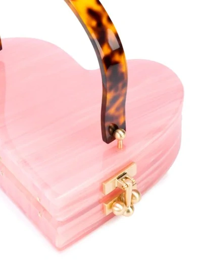 Shop Edie Parker Heartly Heart-shaped Clutch Bag In Pink