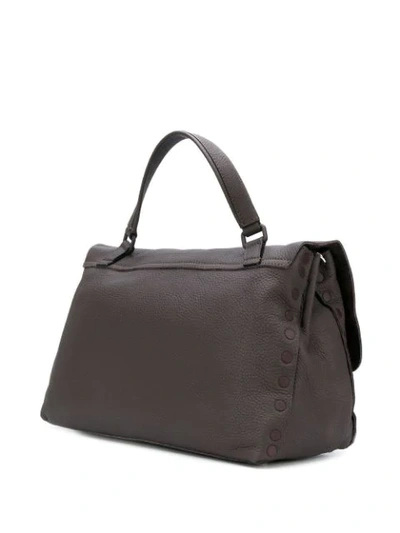Shop Zanellato Postina Cachemire Pura Shoulder Bag In Brown