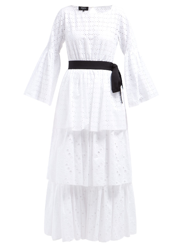 white cotton broderie anglaise dress
