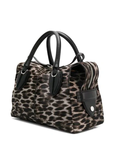 Shop Tod's Leopard Print Tote In Brown