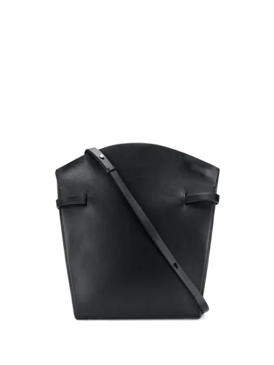 Shop Aesther Ekme Midi Leather Satchel In Black