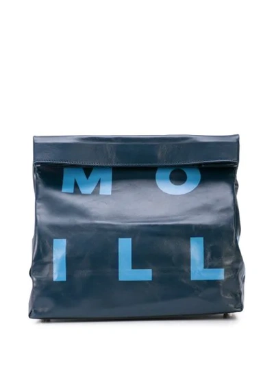 Shop Simon Miller Large Lunch Clutch In Blue