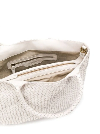 Shop Officine Creative Woven Class Tote Bag In White