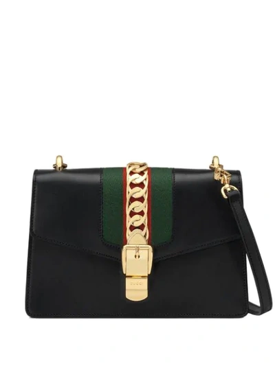 Shop Gucci Sylvie Tote Bag In Black
