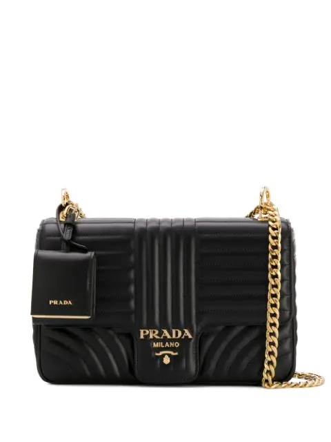 prada diagramme bag black