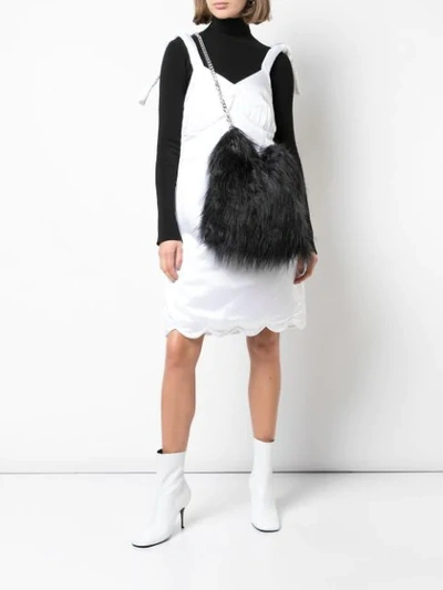 Shop Mm6 Maison Margiela Japanese Faux-fur Crossbody Bag In Black